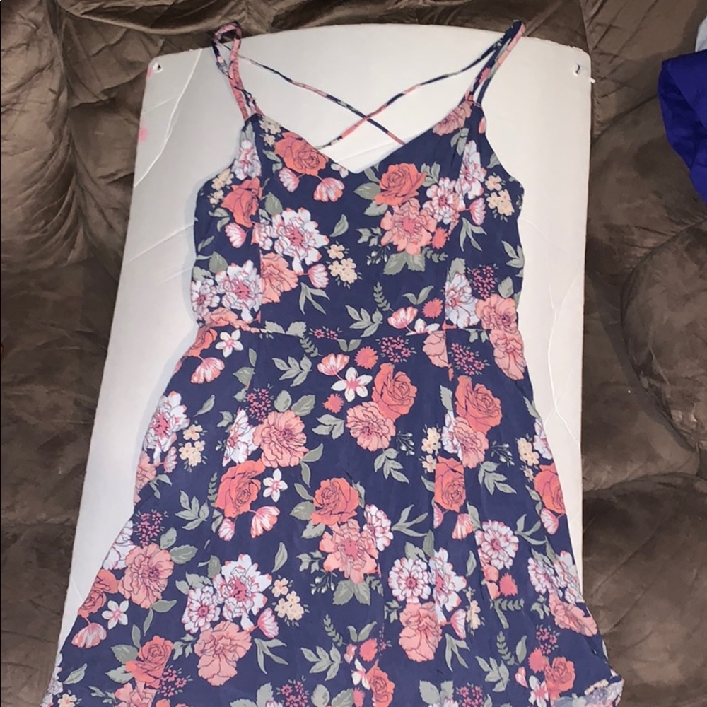 Navy floral sundress